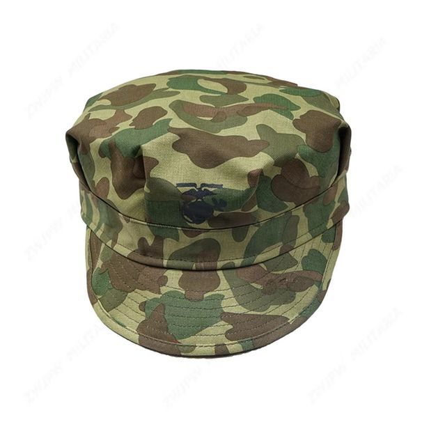 WW2 US MILITARY ELITE ARMY CAMPO PACIFIC CAMOUFLAGE CAP OTTAGONALE CAPPELLO HAT With Logo US11303_desvips.com
