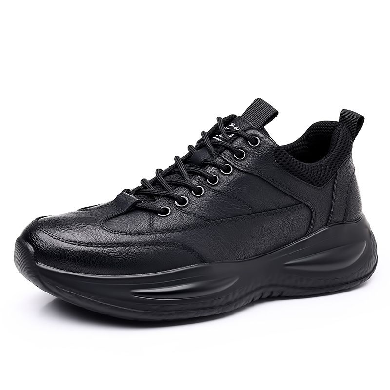 Men's Casual Leather Sneakers 2025 Spring New Trendy Soft Sport Breathable Comfortable Lace-up Men Versatile Shoes_desvips.com