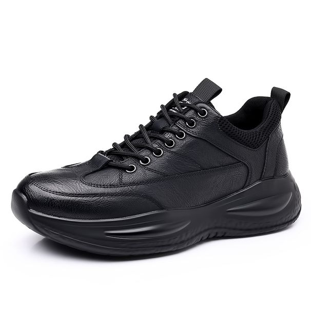 Men's Casual Leather Sneakers 2025 Spring New Trendy Soft Sport Breathable Comfortable Lace-up Men Versatile Shoes_desvips.com