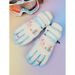 Children's Gloves Ski Waterproof Fleece Lined Thickened Outdoor Cycling Sports Cartoon Cute Girls Winter Snow Play_desvips.com