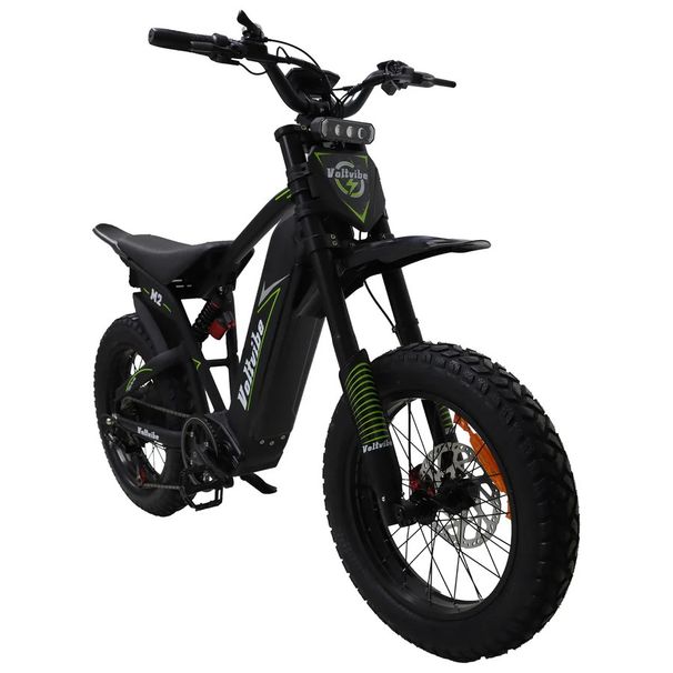 VOLTVIBE M2 Off-Road Electric Bike, 60V 25Ah Battery, Full Suspension_desvips.com