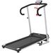 Tapis Roulant Pieghevole Con Inclinazione, Tapis Roulant Elettrico Portatile Con Schermo LCD, Velocità 1-10 Km/h, Ruote, Impugnatura, Per Home, E Ufficio, Nero_desvips.com
