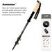 Aluminum Alloy Three-Section Telescopic External Lock Hiking Straight Handle Climbing Cane Walking Stick_desvips.com