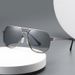 Men's Polarized Sunglasses For Driving, Outdoor Sports UV-Protection Cycling Glasses, Stainless Steel Material Photochromic Goggles_desvips.com