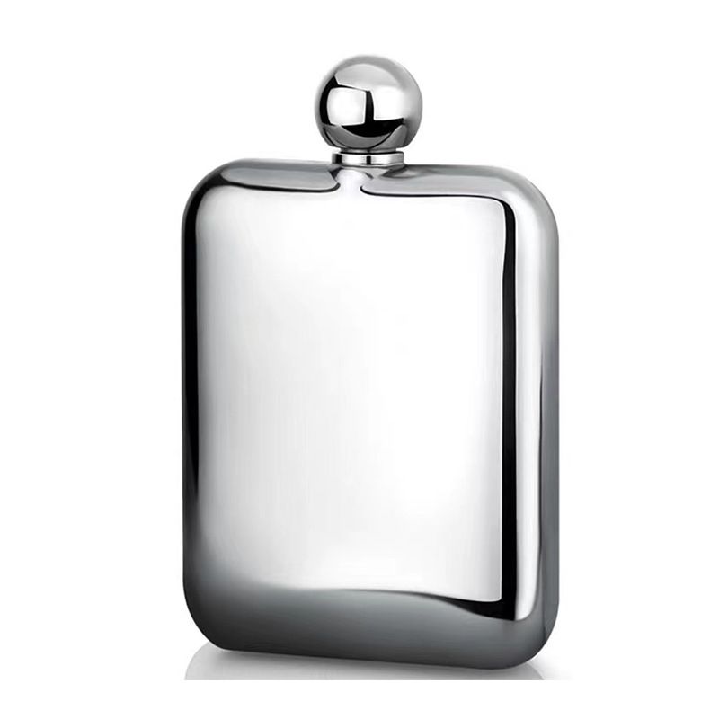 6oz Thickened Square Wine Jug With Leather Case Men's And Women's Stainless Steel Wine Jug Carry Outdoor Portable Metal Wine Set_desvips.com