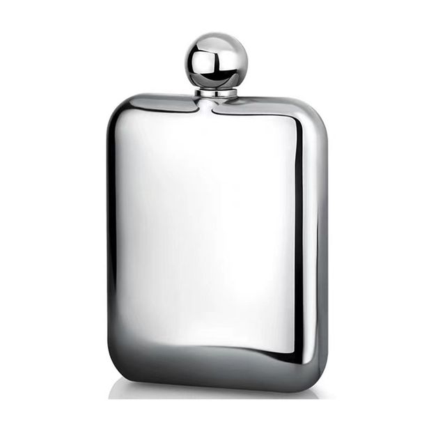 6oz Thickened Square Wine Jug With Leather Case Men's And Women's Stainless Steel Wine Jug Carry Outdoor Portable Metal Wine Set_desvips.com