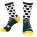Men's And Women's 100% Cotton High Top Socks Football Style Checkered Pattern Trendy Sports Footwear For Fans_desvips.com