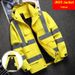 Men's Lightweight Work Jacket With Reflective Strips - Waterproof Windbreaker Hooded Coat For Outdoor & Casual Wear_desvips.com