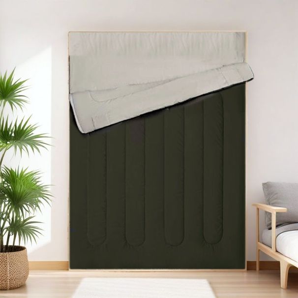 2.5kg Double Sleeping Bag Indoor Couple Camping Four Seasons Winter Outdoor Adult Dirt-Proof Universal Travel Cold-Proof_desvips.com