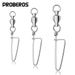 8-Shaped Connector Single Head Bearing Swivel + Curved Snap Accessories Bulk Eight-Shaped Ring Fishing Gear Supplies_desvips.com