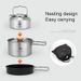 Leaftour Stainless Steel Camping Cookware Set Kettle Pot Pan - Outdoor Cooking Essentials For 2-3 Person_desvips.com