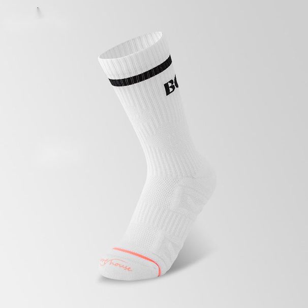 Sport'sHouse Women's Mid-Calf Thin Breathable Running Anti-Odor Towel Bottom Sports Socks_desvips.com