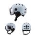 The new Snow Mirror integrated ski helmet can be adjusted for adult men and women's basic warm single and double board snow helmet_desvips.com