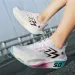 Unisex White Breathable Mesh Running Shoes Non Slip Shock Absorbing For Outdoor Sports Training_desvips.com