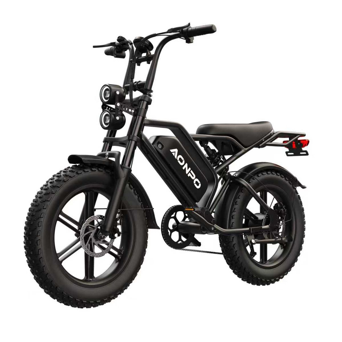 AONPO V20 Electric Dirt Bike, 52V 15Ah Removable Battery, Dual Hydraulic Suspension_desvips.com