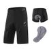 NOKO-ARSUXEO Outdoor Cycling Pants Bicycle Shorts Suit Detachable Waterproof Multi-zipper Pocket Breathable Perspiration Shorts Men_desvips.com
