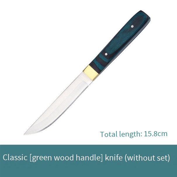 Authentic Mongolian Style Meat Knife - Stainless Steel Blade, Ergonomic Handle For Outdoor BBQ, Lamb Cutting & Dining_desvips.com