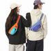 Cross-border Korean-style Outdoor Simple Color-blocking Chest Waist Unisex Water Bottle Shoulder Bag, Cycling Sports_desvips.com