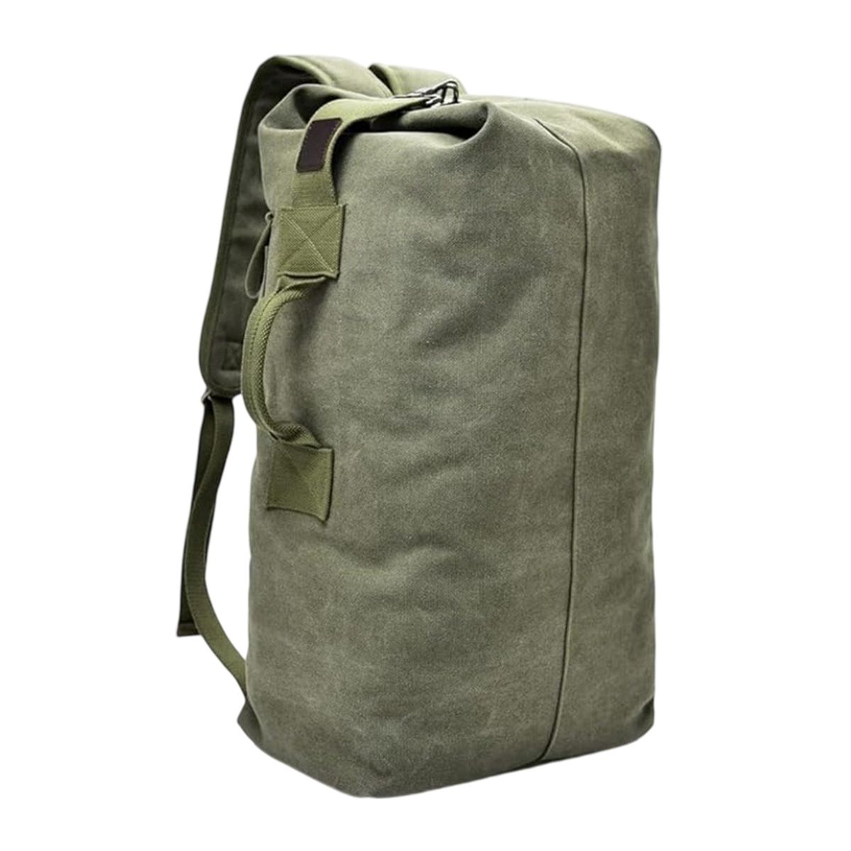 Canvas Climbing Large Capacity Daypack Top Load Duffel Bag With Adjustable Strap For Men And Women Outdoor Commuter_desvips.com