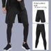 Men's Compression Pants With Built-in Shorts - High Elasticity, Moisture-Wicking, Breathable For Running, Gym, Basketball & Sports_desvips.com