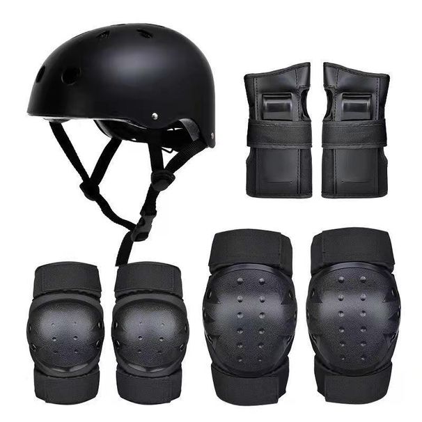 Children's Roller Skating Helmet Protective Gear Seven-piece Set Skateboard Balance Bike Outdoor Sports Adult Protective Gear_desvips.com