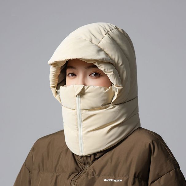 Winter Cold-Proof Large Cotton With Fleece Lining, Thickened Windproof And Face Mask Combo For Delivery Riders,_desvips.com