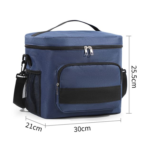 Large Square Insulated Lunch Bag Thick Aluminum Foil Cooler Tote For Outdoor Picnic Leakproof Thermal Food Container With Handles_desvips.com