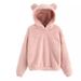 Women's Clothing autumn and winter new fluffy rabbit ears hooded warm sweater sweater_desvips.com