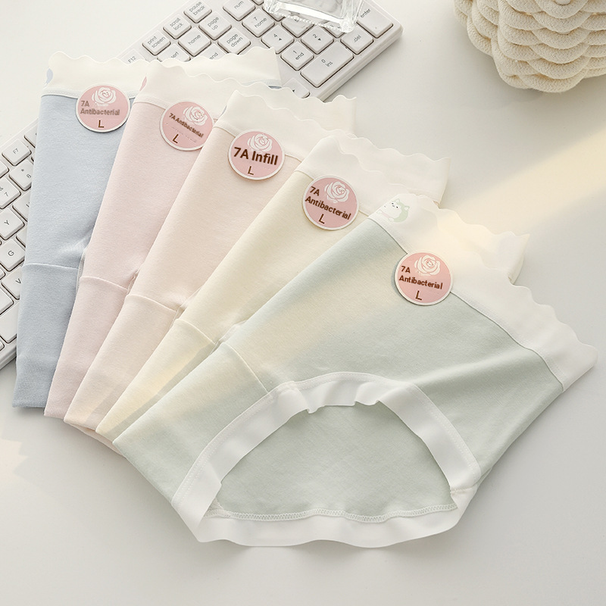 7A Full Pants Antibacterial, Skin-friendly, Breathable, Antibacterial, Pure Cotton File, Cloud Soft Cotton, Non-trace, Nude Stretch Women's Underwear_desvips.com