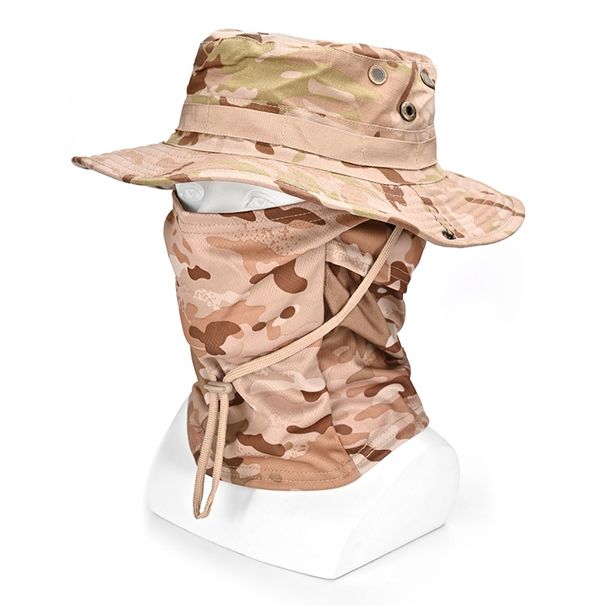 Outdoor Camping Round Brim Beanie Hat For Men Outdoor Mountaineering Cycling Camping Fishing Sunscreen Breathable Quick Drying Full Face Mask Headgear_desvips.com