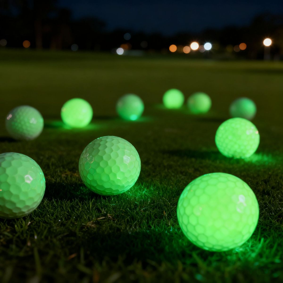 Self-Illuminating Golf Balls For Night Play - High Visibility Glow In Dark Golf Training Balls With Durable Surlyn Cover - 392 Dimples_desvips.com