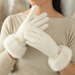 Winter Fleece Thickened Windproof German Velvet Mink Fur Cycling Driving Warm Touch Screen European And American Simple Cold-proof Women's Gloves_desvips.com