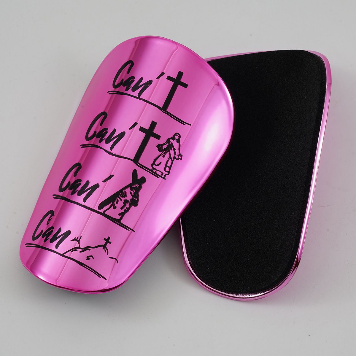 Adult Electroplated CAN Soccer Shin Guards Protective Gear For Children's Training_desvips.com