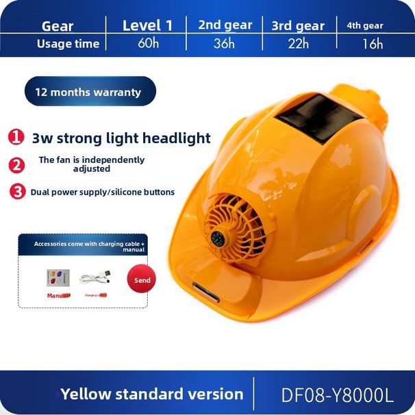 Fan Hat Air Conditioner Cooling Solar Charging Dual-use Sun Protection Rainproof Outdoor Tea Picking Construction New_desvips.com