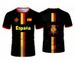 Stylish Spanish Flag Print Soccer T-shirt, Trendy Summer Breathable National Print, Cool Streetwear, Short Sleeve_desvips.com