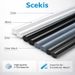 Snowboard Ski Base Repair Kit 5 P TEX Rods (Black/Clear) Stainless Steel Scraper Sandpaper DIY Tuning Maintenance Tools_desvips.com