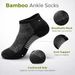 Men's Bamboo Running Athletic Socks Cushioned Moisture Wicking Low Cut Reinforced 8 Pairs_desvips.com
