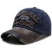 Men's Vintage Washed Fabric Made Old Baseball Cap Embroidered Letter Curved Brim Peaked Cap Outdoor Sports Sun Hat_desvips.com
