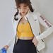 Autumn Winter New Letter Yoga Top For Women, Slim Fit High Elastic Stand Collar Fitness Sport Jacket_desvips.com