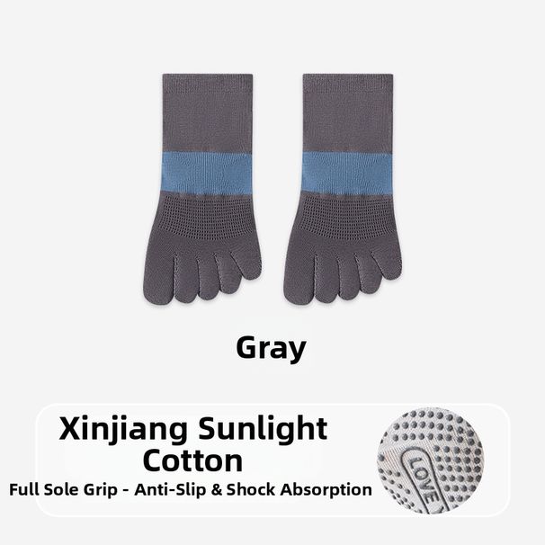 Women's Summer Non-Slip Yoga Socks Five Finger Mesh Breathable Professional Pilates Sports Toe Separating Indoor Socks_desvips.com