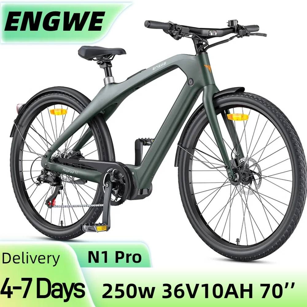 Engwe MapFour N1 PRO 250W Mid-drive Motor 700*42C Carbon Fiber City E-bike 360Wh City Electric Bike Support App_desvips.com