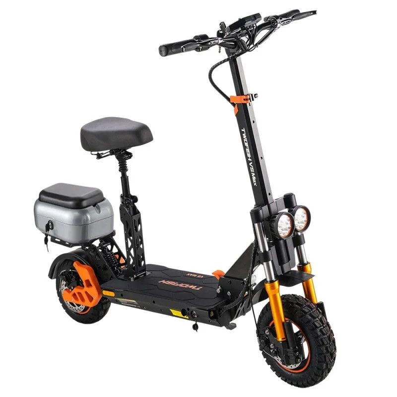 TWOFISH V5 MAX Electric Scooter With Seat, 800W Motor, 48V 18Ah Battery_desvips.com
