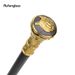 Gold Luxury Wolf Head Relief Walking Stick Decorative Stick Decorative Cane Halloween Cosplay And Parties, For Cosplay & Party_desvips.com