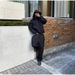 NOKOMETA Trendy Brand High Street Loose Fleece Hooded Sweater Loose Drawstring Sweatpants Set Men And Women The Same Style_desvips.com