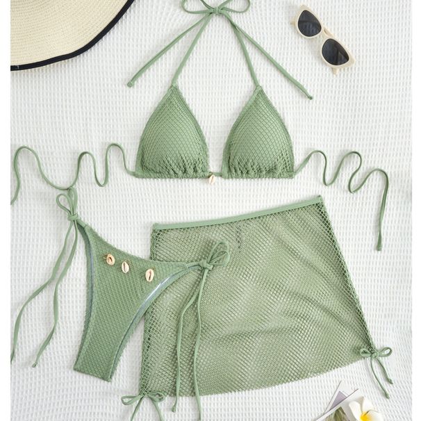 New Sexy Net Bikinis Female Swimsuits Women Three-Piece Swimwear Beach Swim Wear Bathing Suits Brazilian Bikini Set Pool_desvips.com