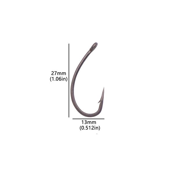 20pcs Carp Fishing Hooks PTFE Coating Barbed Hook For Method Feeder Fishing Hair Rig Accessory High Carbon Steel Hook End Tackle_desvips.com