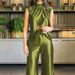Women's Clothing Summer New Fashion Two-piece Summer Slit Loose Flared Pants Set_desvips.com
