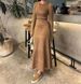 Women's Clothing solid color round neck slim fit long sleeve high waist long skirt suit for women_desvips.com