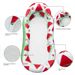Eco-Friendly Inflatable Floating Lounge Chair With Mesh Seat & Headrest - Thickened Single Pool Float (Watermelon Design Quick-Dry & Portable)_desvips.com