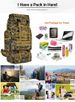 Multifunctional Waterproof Backpack Hiking Outdoor Bag Camping Hiking Bag Large Capacity Travel Backpack Camouflage Bag 80L_desvips.com